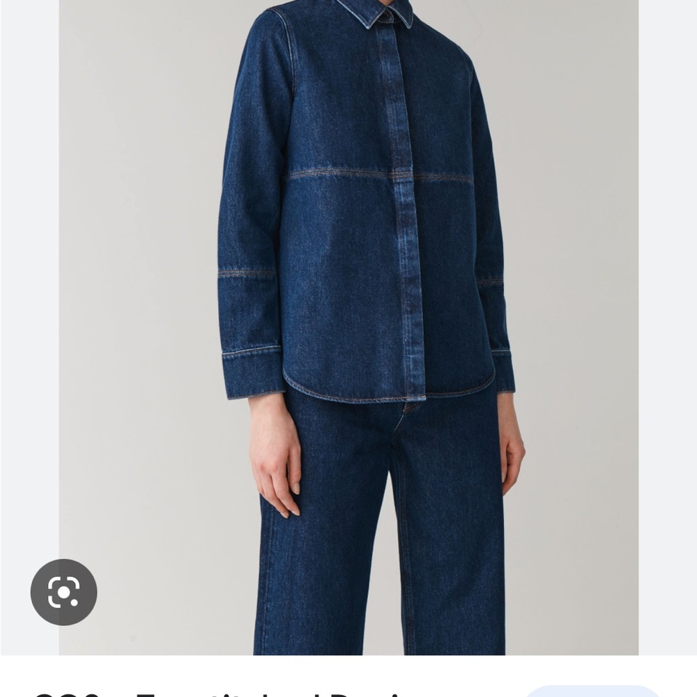 COS topstiched denim shirt
